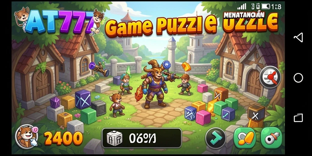 Tampilan gameplay <strong>AT777</strong> yang menawan saat memecahkan teka-teki.