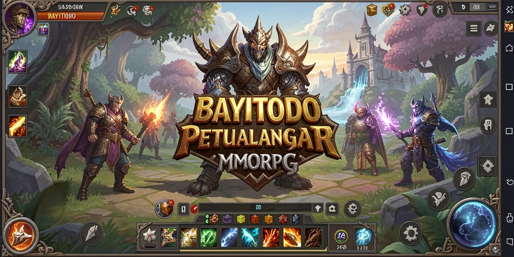 Tangkapan layar gameplay BAYITOTO yang menarik dengan karakter beraksi di dunia fantastis.