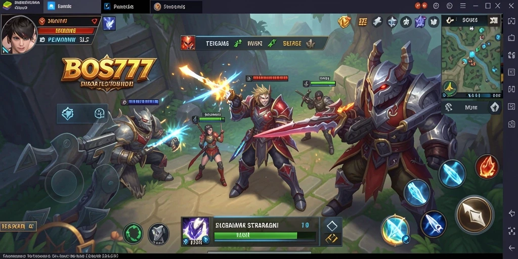 Tampilan screenshot <strong>BOS777</strong> yang menampilkan aksi pertempuran strategi.