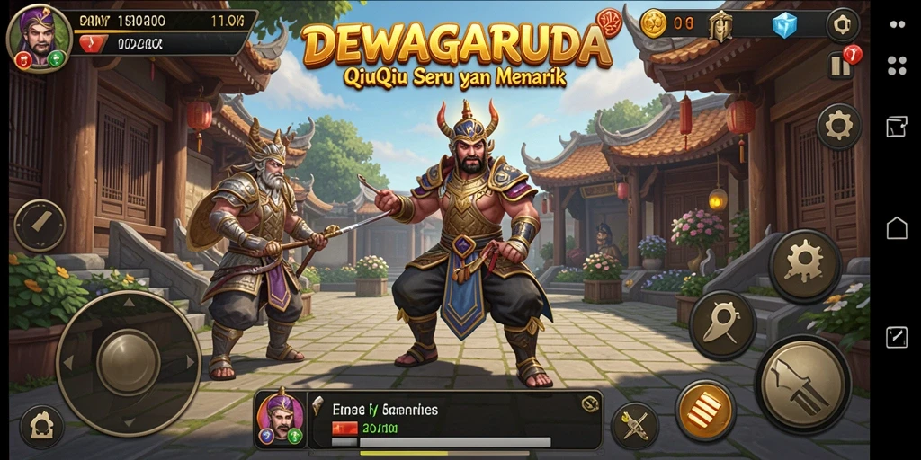 Tampilan gameplay QiuQiu yang menegangkan dan seru.