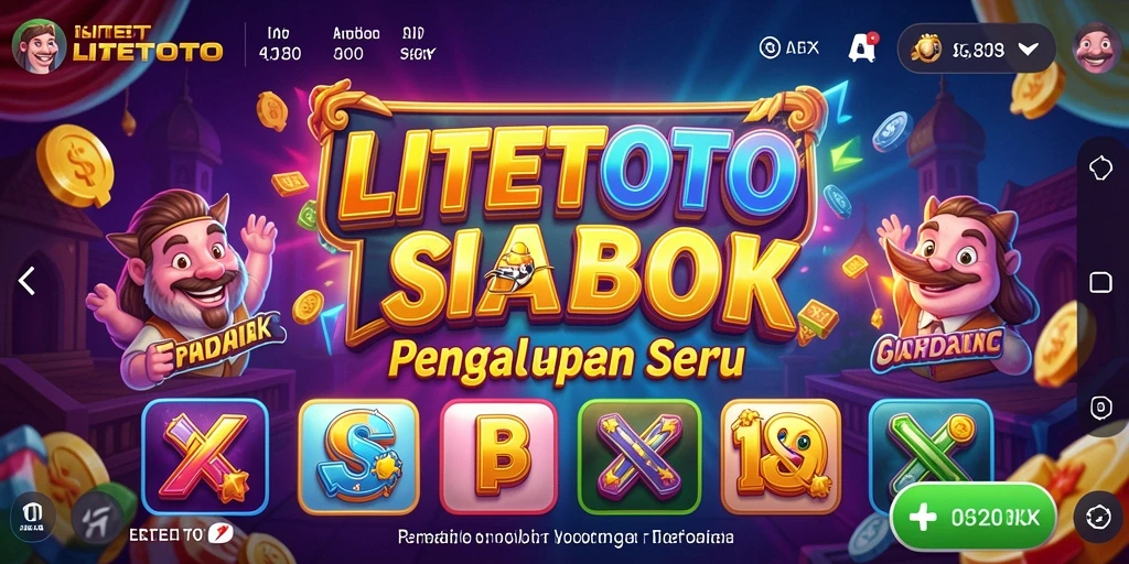 Tampilan gameplay LITETOTO yang penuh warna dan mengasyikkan.