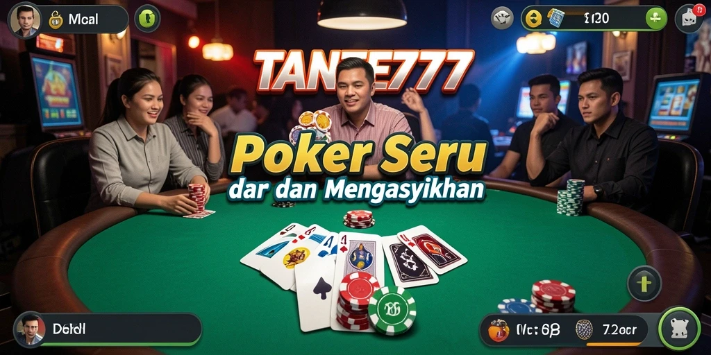Tangkapan layar gameplay TANTE777 yang menampilkan aksi poker yang mengasyikkan.